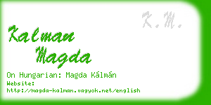 kalman magda business card