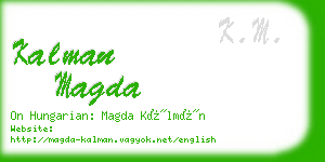 kalman magda business card